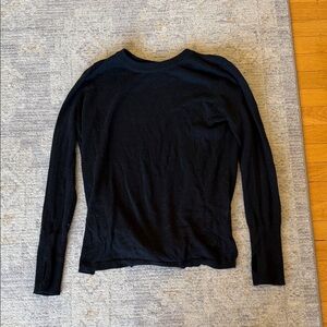 Lululemon Black Long Sleeve Top with open back